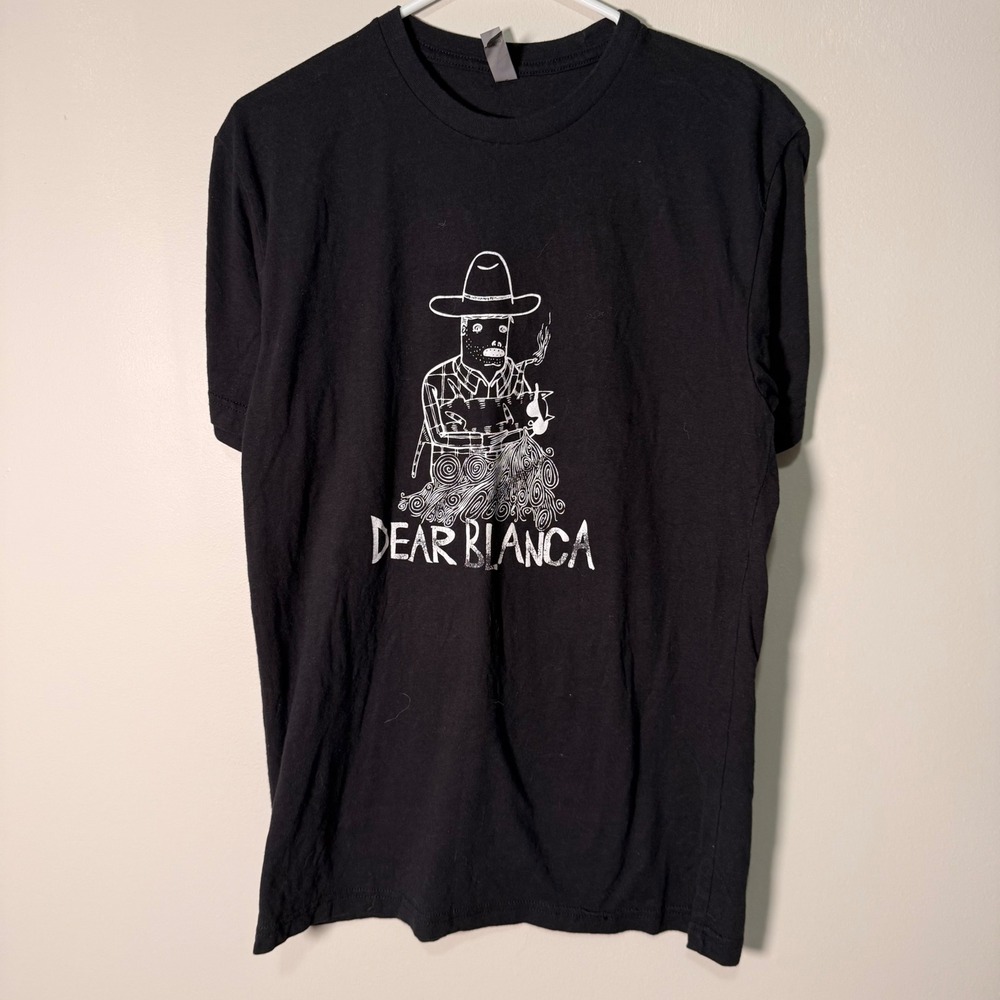 Dear Blanca Band Graphic Tee Mens Medium Black Short Sleeve Crew Neck T-Shirt - Picture 6 of 7